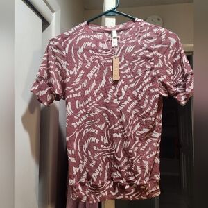 Skims Stylish Maroon and White Womens Shirt